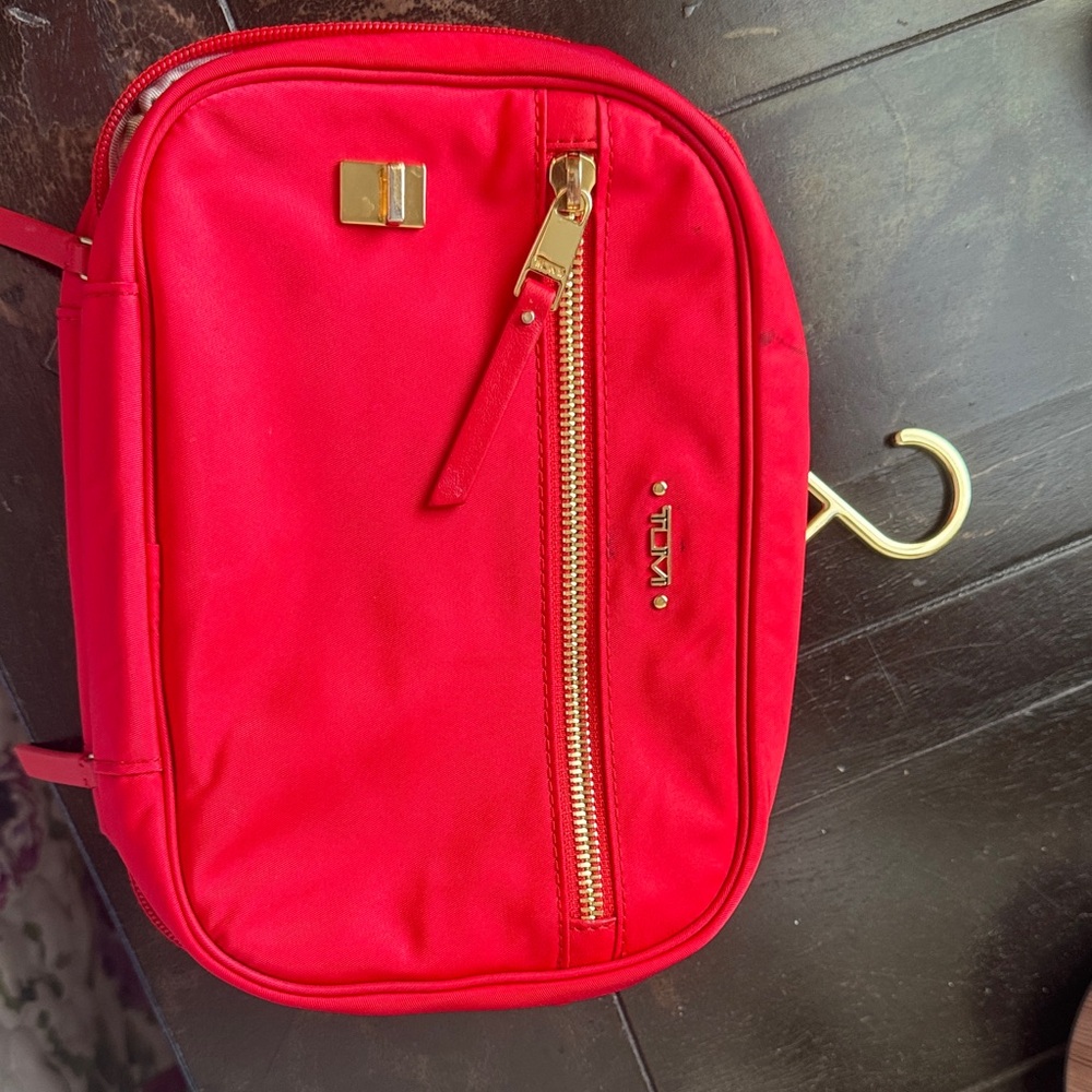 Tumi Scarlet Organizer with Gold Hardware